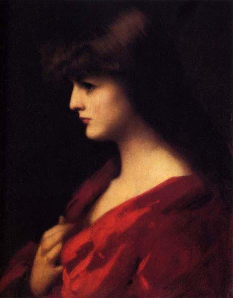 Jean-Jacques Henner Study of a Woman in Red